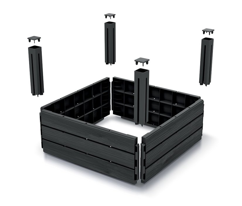 Vyvýšený záhon BASE PLANT 61,8 cm - barva: antracit