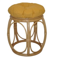 Ratanová taburetka široká medová