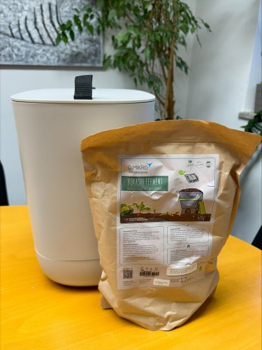 Plastia Bokashi Urbalive kompostér, slonová kost 35,5 cm + 1 kg Bokashi bakterie