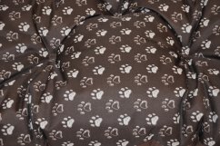 Podložka pro psa voděodolná 80x60 cm tlapka hnědá