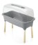 Prosperplast Respana Planter Wood High sadbovač s vekom 78cm, šedý kameň
