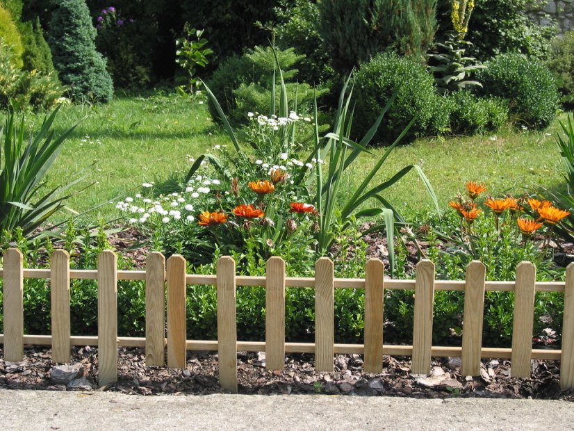 Plůtek záhonový 100 x 47 cm - dřevěný přírodní