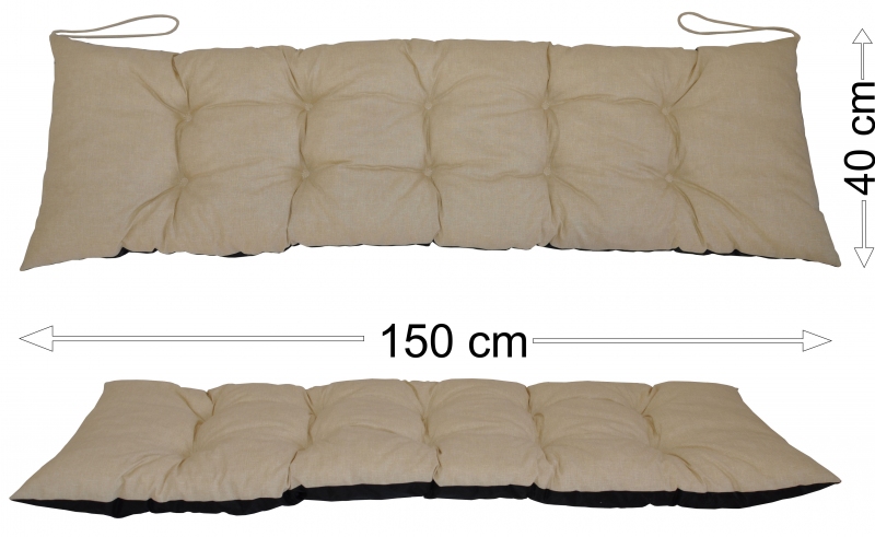 Podsedák 150x40 - Barva polstru: Tmavě šedý melír