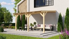 WEKA Dřevěná zahradní pergola 672 (4,3x3,7 m)