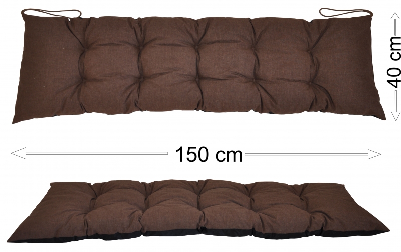 Podsedák 150x40 - Barva polstru: Tmavě šedý melír