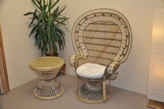 Ratanové křeslo King se stolkem