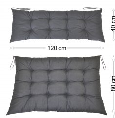 Polstry na paletový nábytek sada Basic - látka tmavě šedý melír