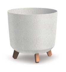 Kvetináč GRACIA TUBUS ECO WOOD biely 29,8 cm