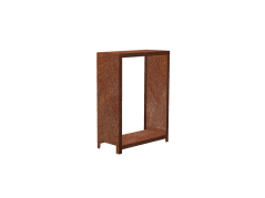 Corgarden Zahradní dřevník STORA 1037 120 x 80 x 40 cm Corten