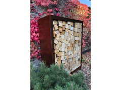 Corgarden Zahradní dřevník STORA 1037 120 x 80 x 40 cm Corten