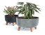 Květináč GRACIA LOW BETON EFFECT 38 cm antracit