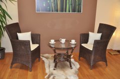 Ratanová souprava Pluto 2+1 hnědá