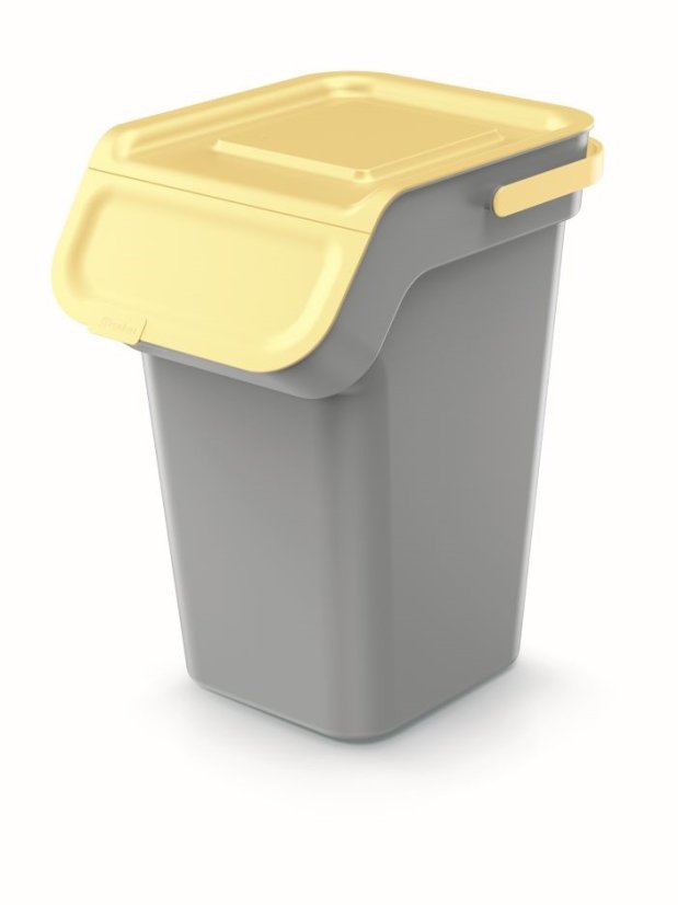 Odpadkový koš KADDI Q SET světle šedý s filtrem, objem 4 X 25l