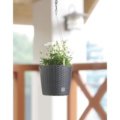Prosperplast závěsný květináč Rato Round W 25,6 cm + vklad