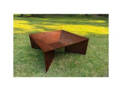 Corgarden Zahradní ohniště FOCUS 1017 70 x 70 x 30 cm Corten