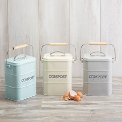 Kitchen Craft Living Nostalgia koš na bioodpad 3 L Vintage Grey