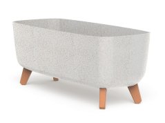 Kvetináč GRACIA CASE ECO WOOD biely 58cm