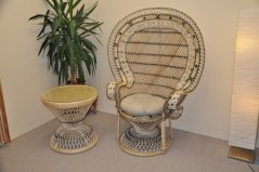 Ratanové křeslo King se stolkem