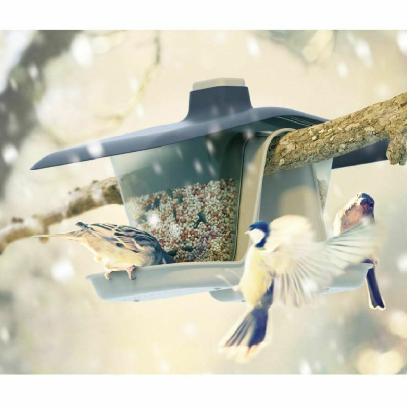 Prosperplast BIRDYFEED DOUBLE IBFD-S405U šedý kámen 28cm