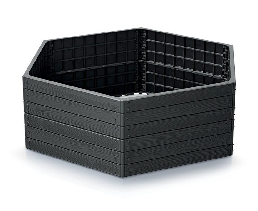 Vyvýšený záhon BASE WOODY 148 cm - farba: antracit