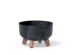 Květináč GRACIA LOW BETON EFFECT 23,5 cm antracit