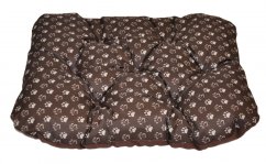 Podložka pro psa voděodolná zaoblená 80x60 cm tlapka hnědá