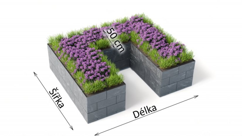 Flexi Element vyvýšený záhon ve tvaru U