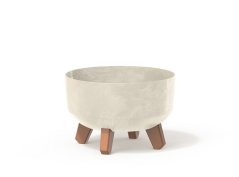 Květináč GRACIA LOW BETON EFFECT 23,5 cm pískový