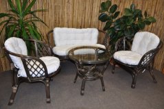 Ratanová sedací souprava Bahama velká hnědá