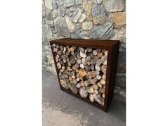 Corgarden Zahradní dřevník STORA 1036 120 x 120 x 40 cm Corten