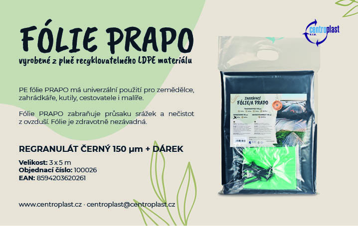 Centroplast fólie na fóliovník PRAPO 3 x 5 m černá
