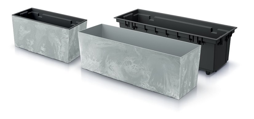 Prosperplast truhlík URBI CASE Beton Effect