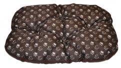 Podložka pro psa voděodolná zaoblená 60x45 cm tlapka hnědá