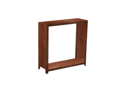 Corgarden Zahradní dřevník STORA 1036 120 x 120 x 40 cm Corten