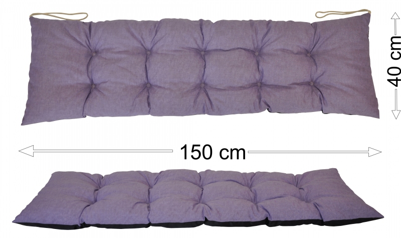 Podsedák 150x40 - Barva polstru: Tmavě šedý melír