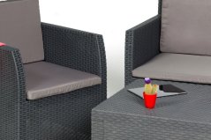 DIANA 2 SEATER zahradní plastový set - grafit