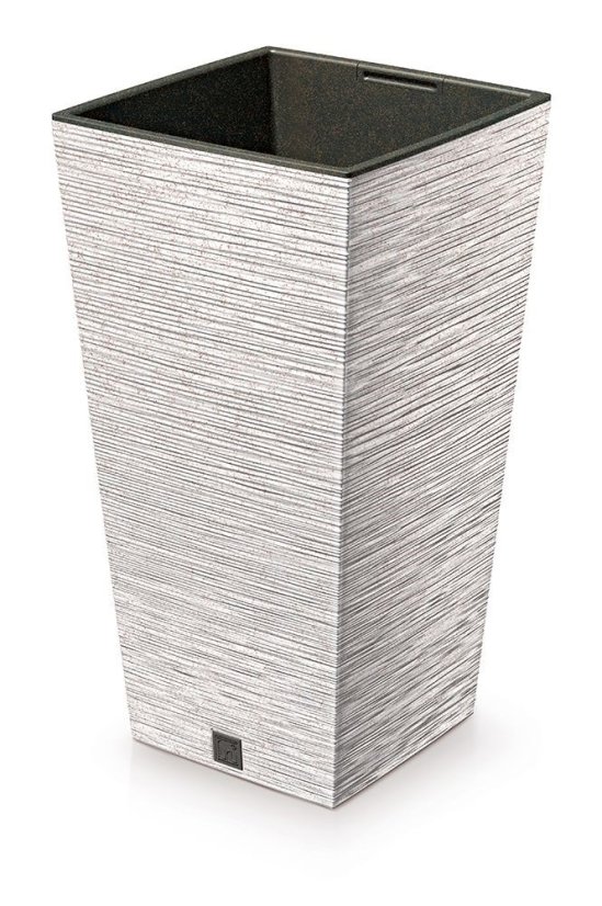 Květináč FURU SQUARE ECO WOOD 30cm bílý