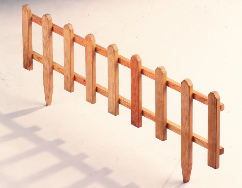 Plůtek záhonový 100 x 47 cm - dřevěný přírodní