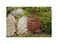 Corgarden Zahradní dekorace BUDDHA 1062 70 x 42 cm Corten