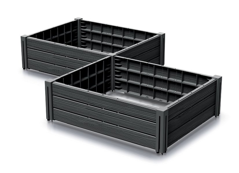 Vyvýšený záhon 2 ks BASE PLANT 75,6 cm - barva: naturo ECO