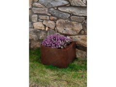 Corgarden Zahradní květináč CUBE 1002 40 x 40 x 30 cm Corten