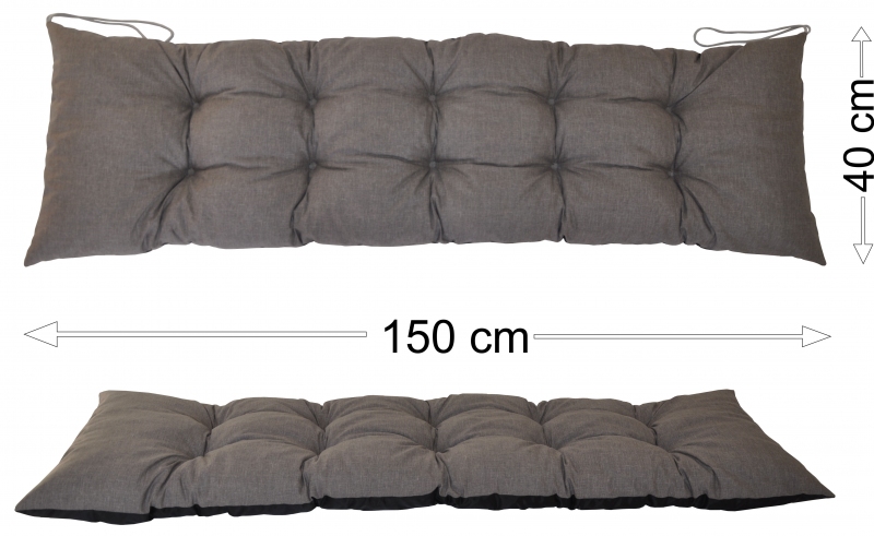 Podsedák 150x40 - Barva polstru: Tmavě šedý melír