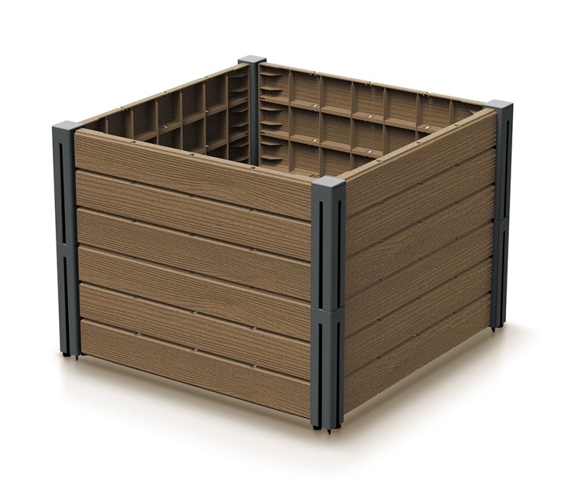 Vyvýšený záhon 2 ks BASE PLANT 61,8 cm - barva: naturo ECO