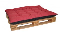 Paletový sedák / zahradní matrace vínový melír