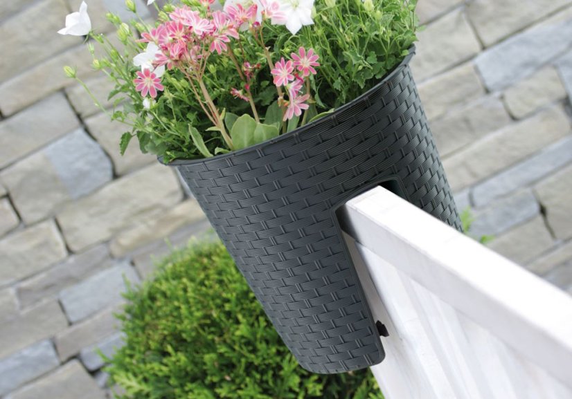 Prosperplast květináč na zábradlí Ratolla Oval 30 cm