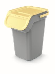 Odpadkový koš KADDI Q SET světle šedý s filtrem, objem 4 X 25l