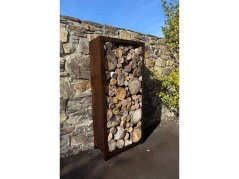 Corgarden Zahradní dřevník STORA 1034 180 x 90 x 40 cm Corten