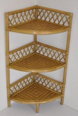 Ratanová police rohová 3 patra typ FL