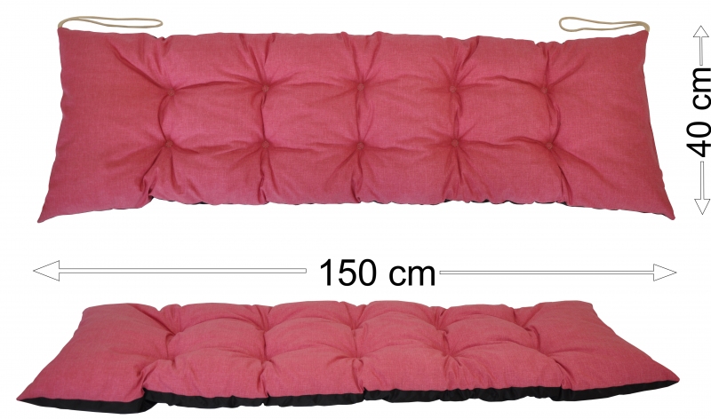 Podsedák 150x40 - Barva polstru: Tmavě šedý melír