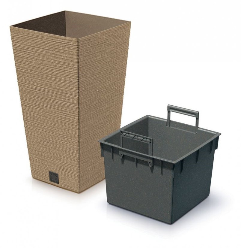 Květináč FURU SQUARE ECO WOOD 30cm naturo